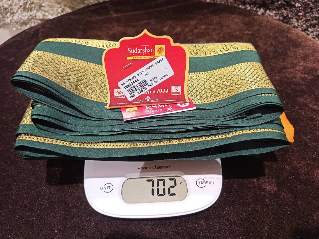 Pure Mysore Silk Saree.