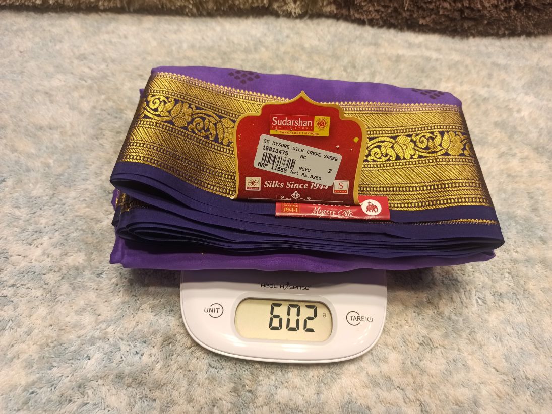 Pure Mysore Silk Saree.