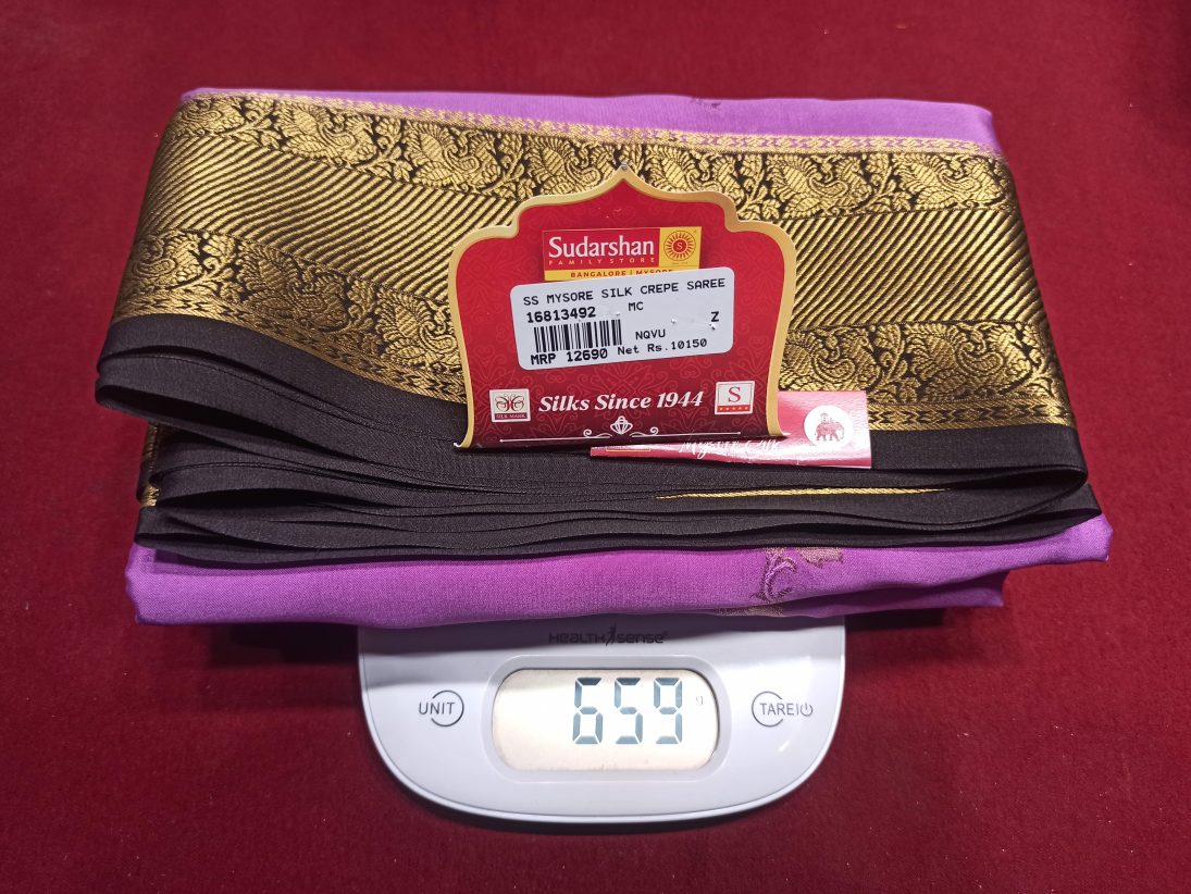 Pure Mysore Silk Saree.