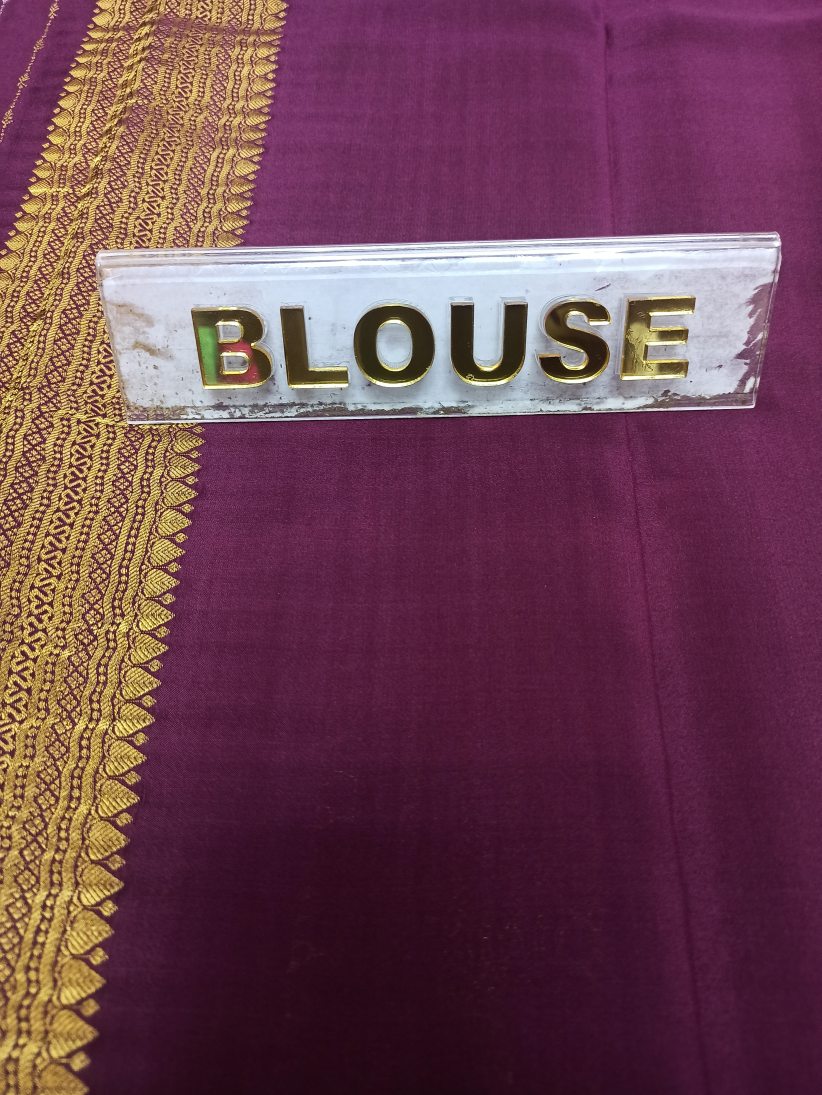 Pure Mysore Silk Saree.