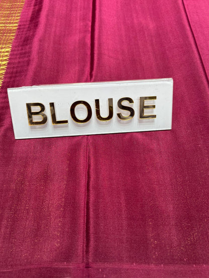 Pure Mysore Silk Saree.