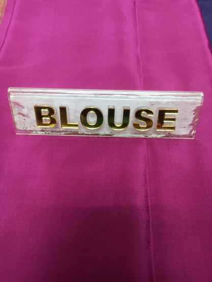 Pure Mysore Silk Saree.