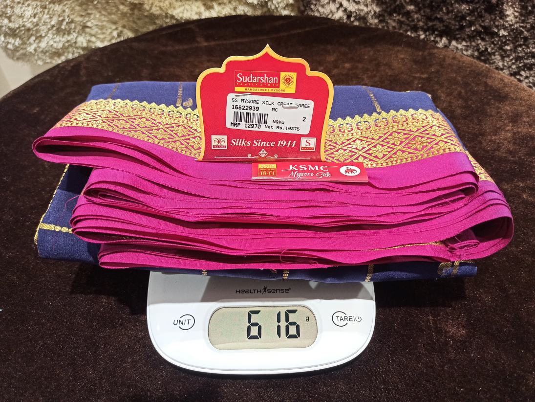 Pure Mysore Silk Saree.