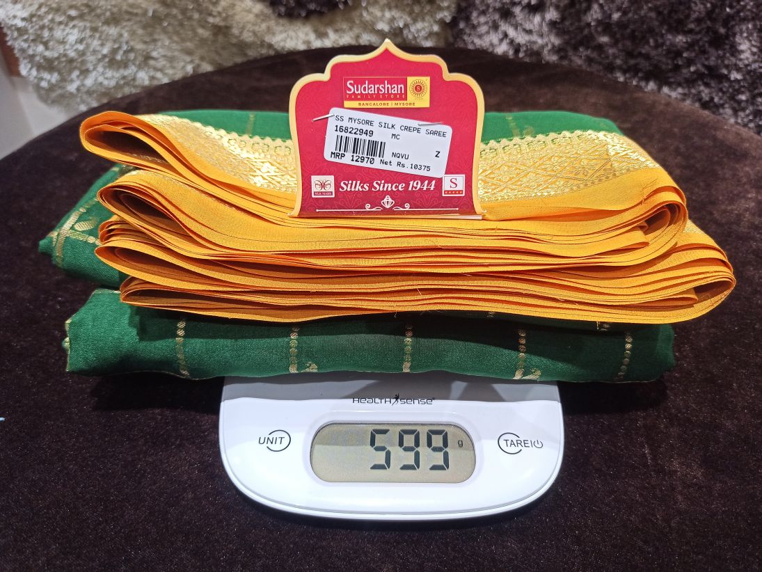 Pure Mysore Silk Saree.