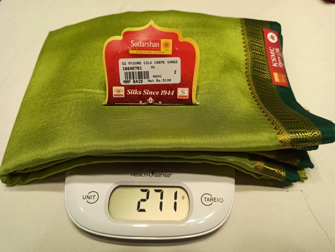 Pure Mysore Silk Saree (60 Grams )