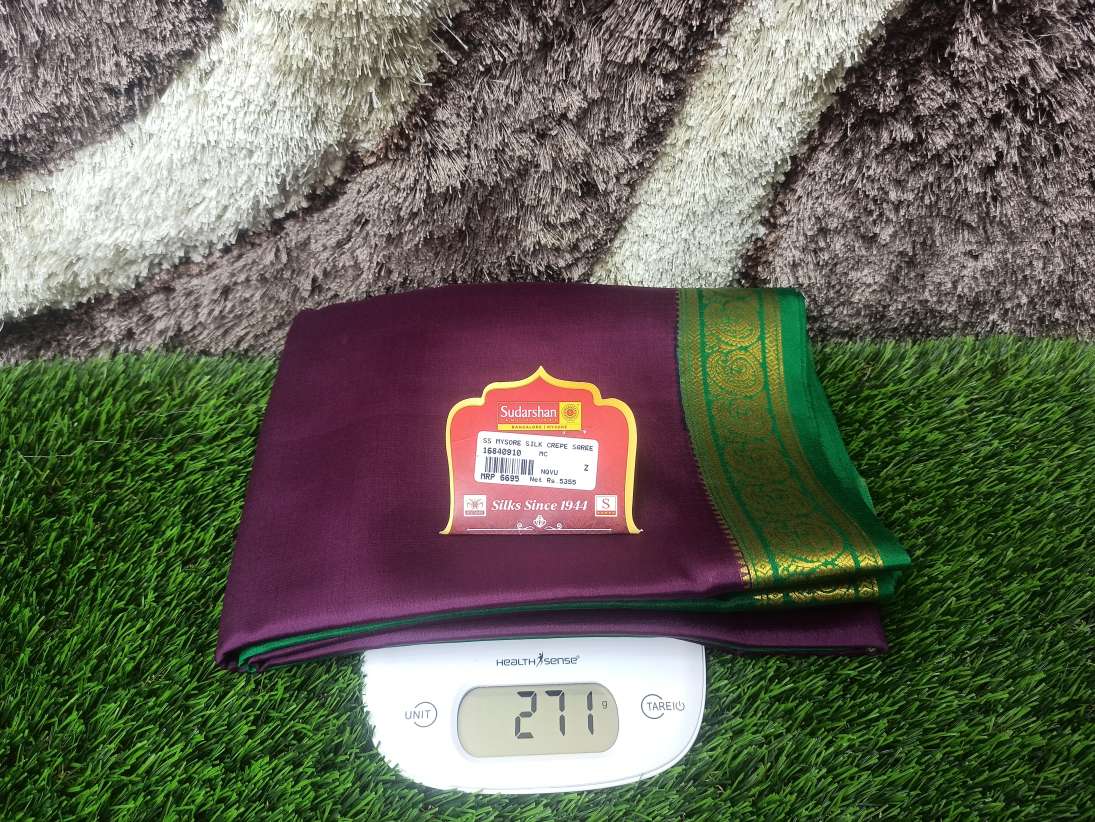 Pure Mysore Silk Saree (60 Grams )