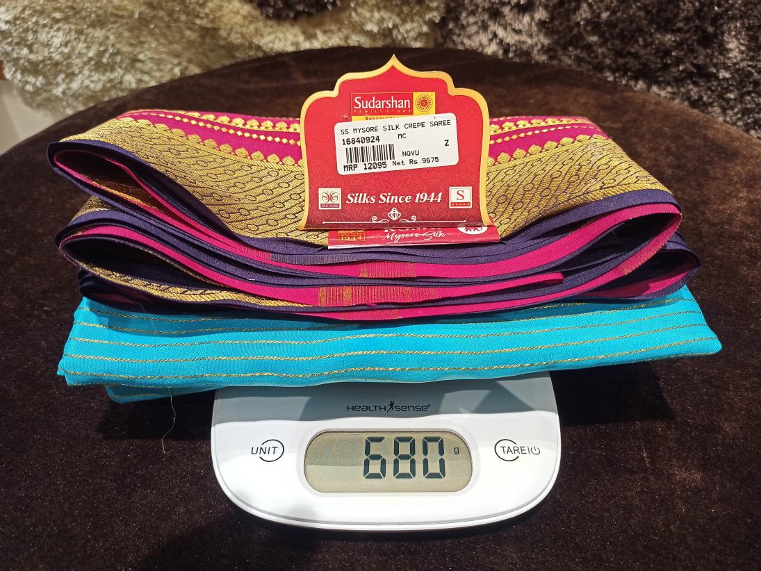 Pure Mysore Silk Saree.