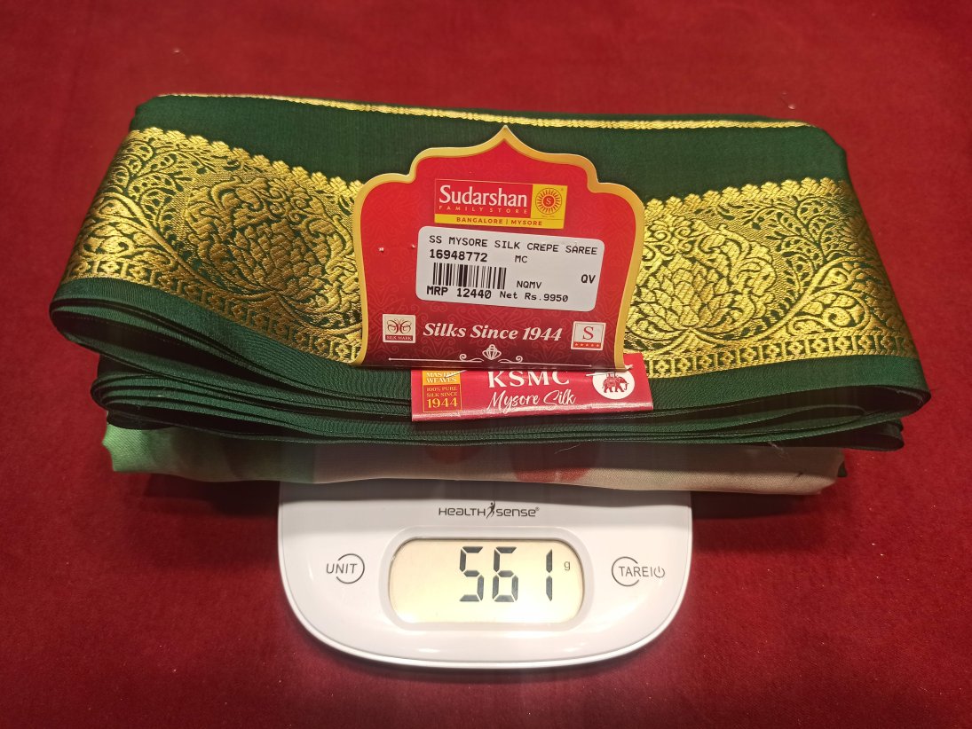 Pure Mysore Silk Saree.