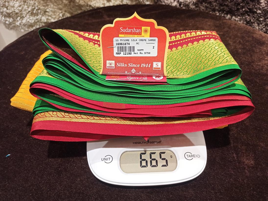 Pure Mysore Silk Saree.