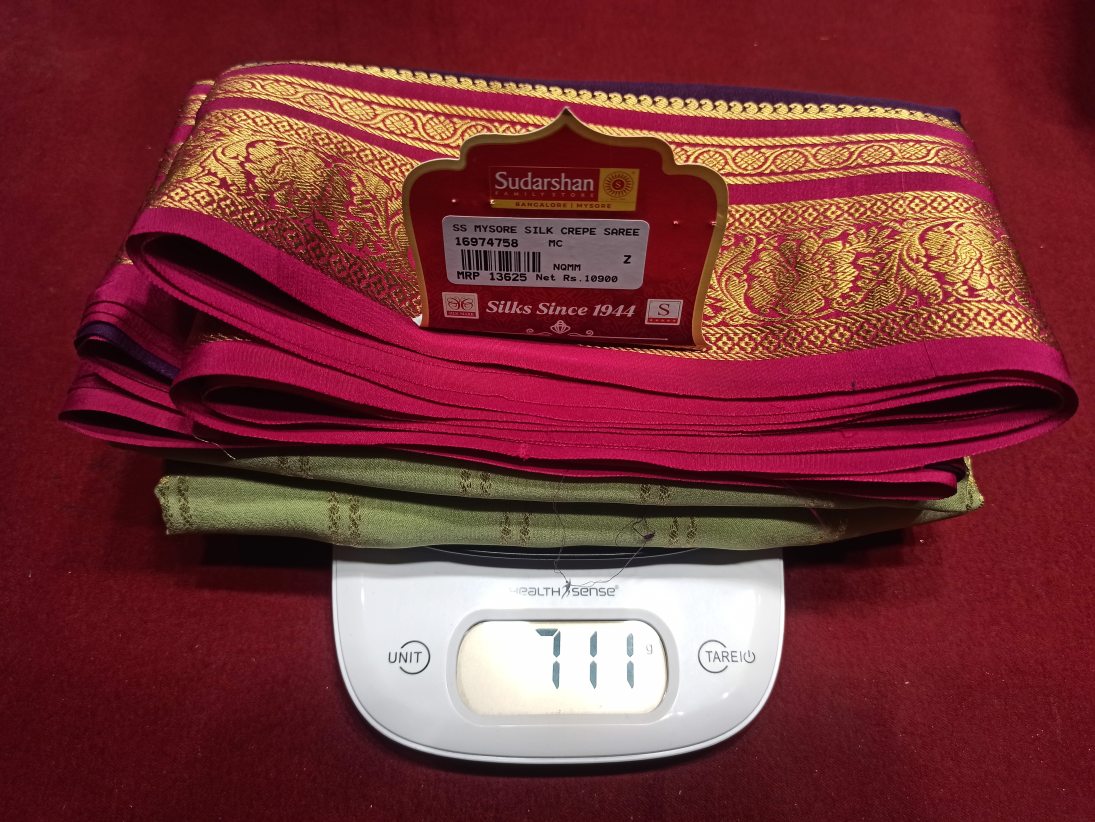 Pure Mysore Silk Saree.