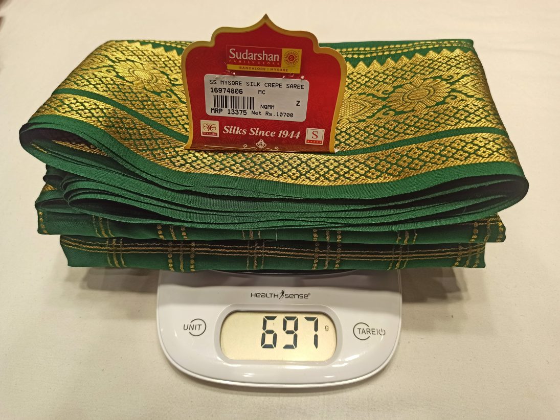 Pure Mysore Silk Saree.