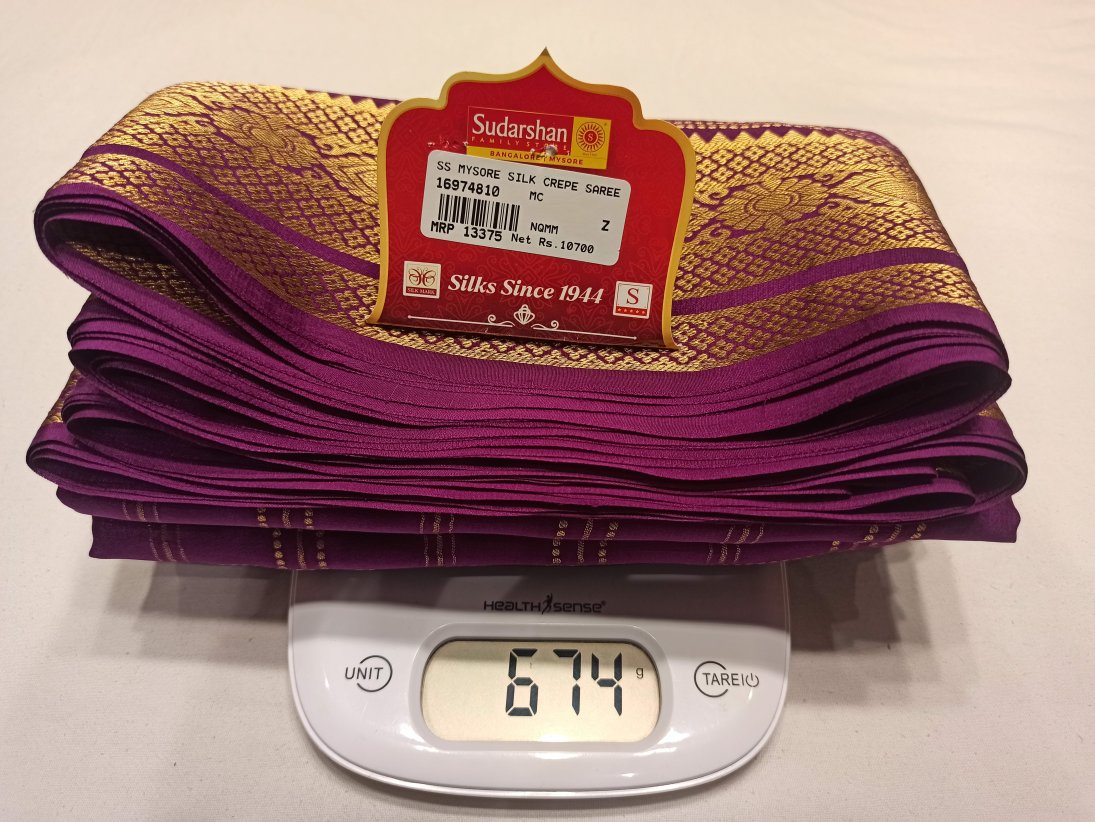 Pure Mysore Silk Saree.