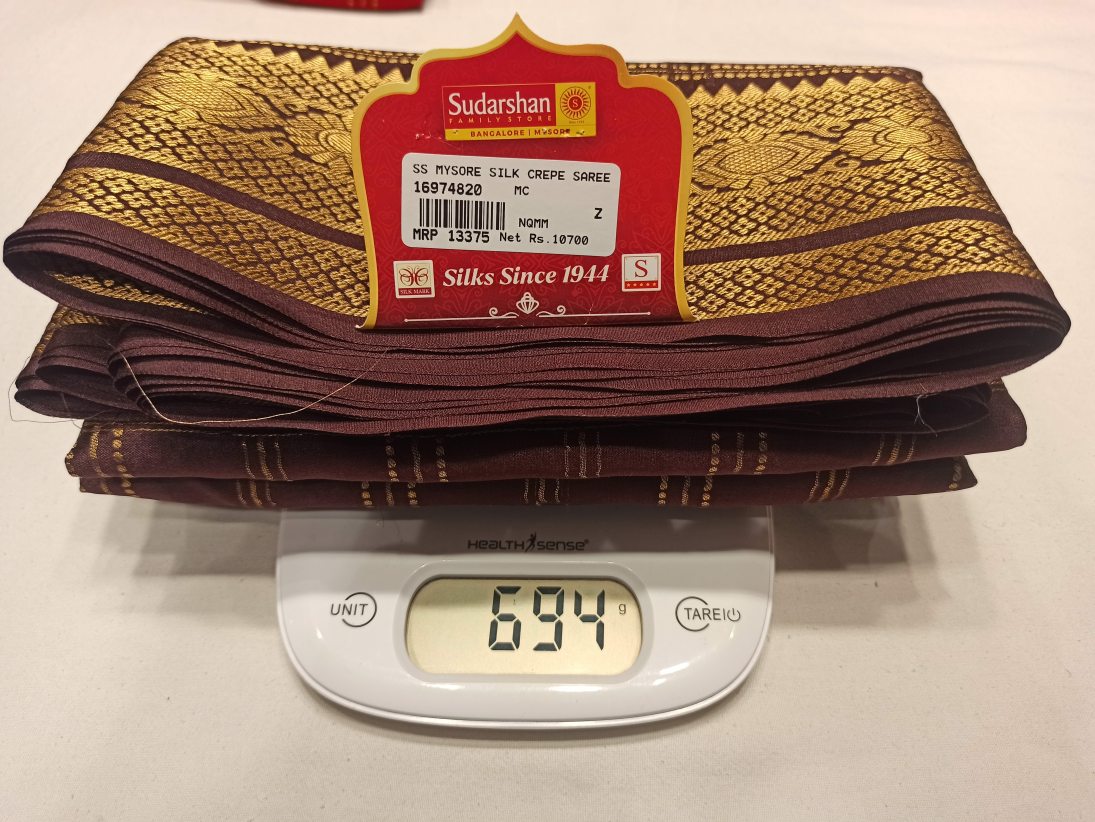 Pure Mysore Silk Saree.