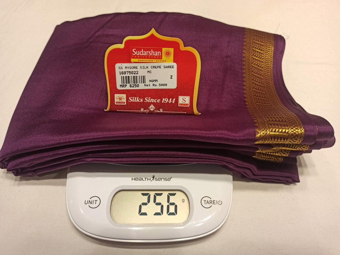 Pure Mysore Silk Saree (60 Grams )