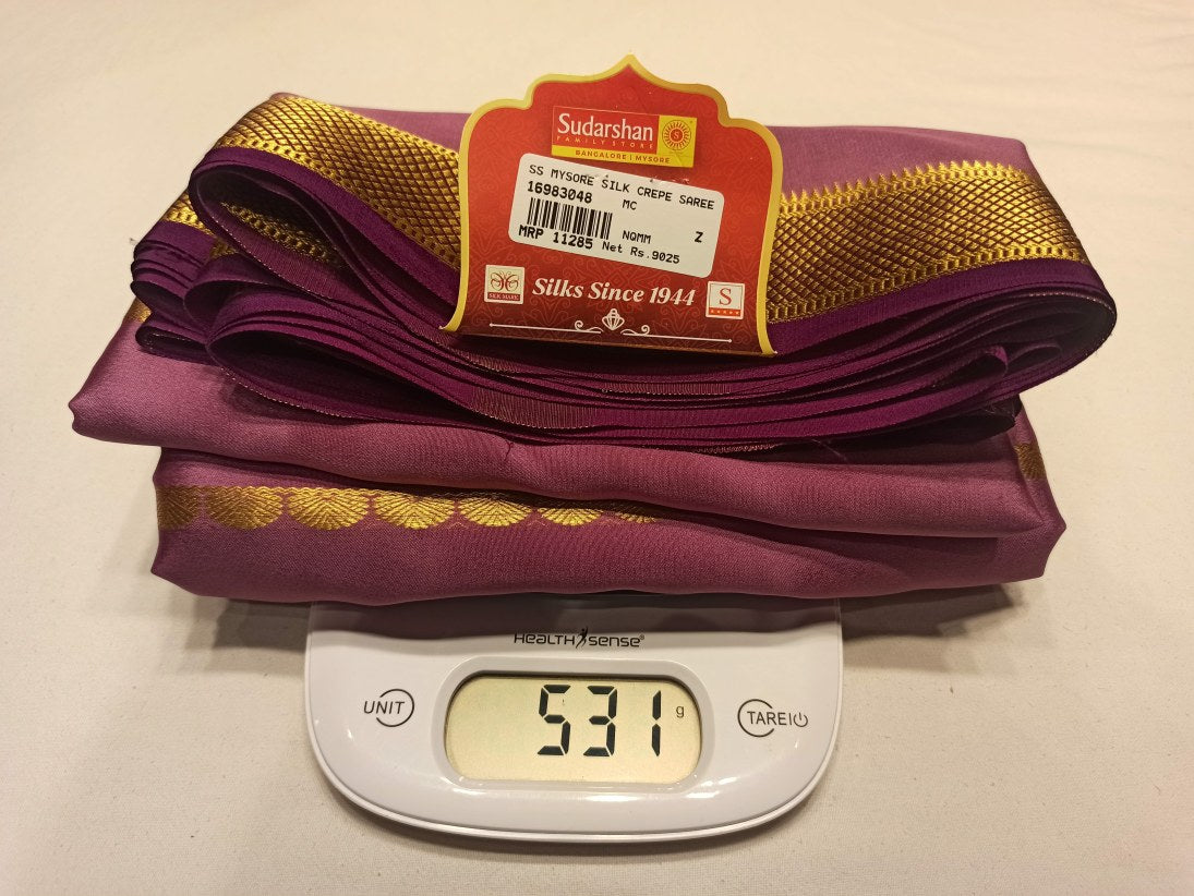 Pure Mysore Silk Saree.