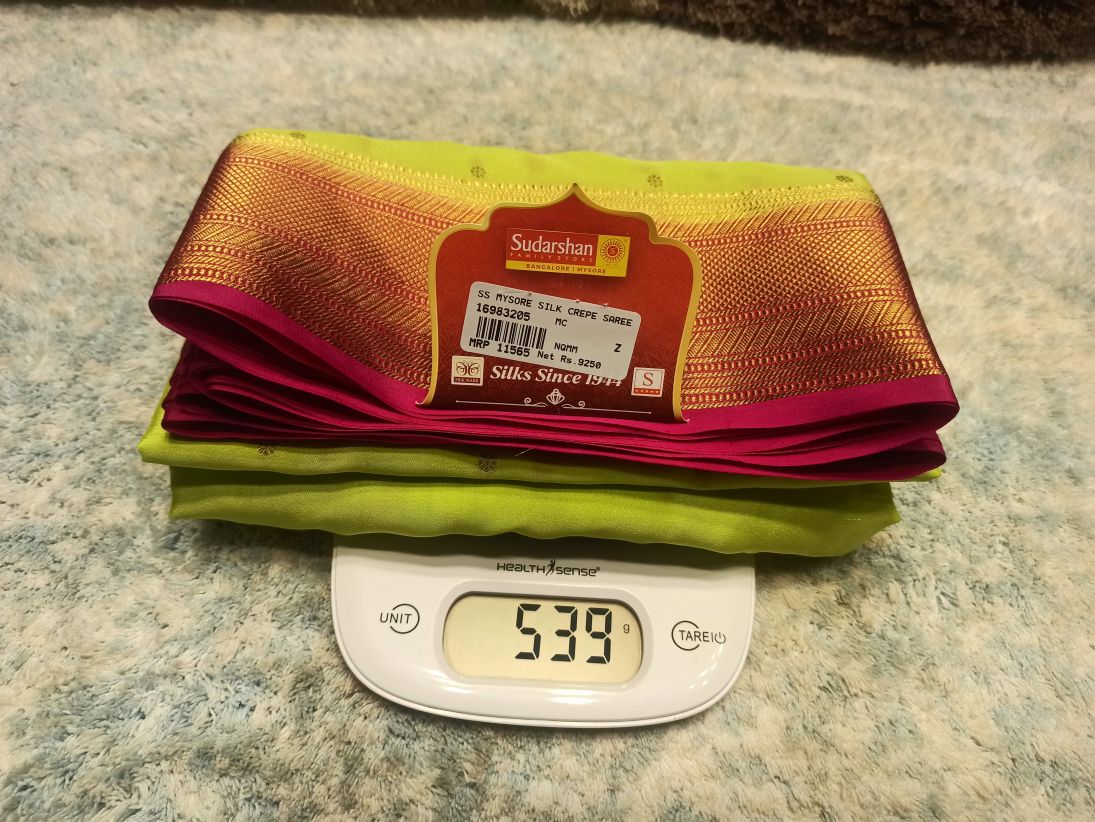 Pure Mysore Silk Saree.