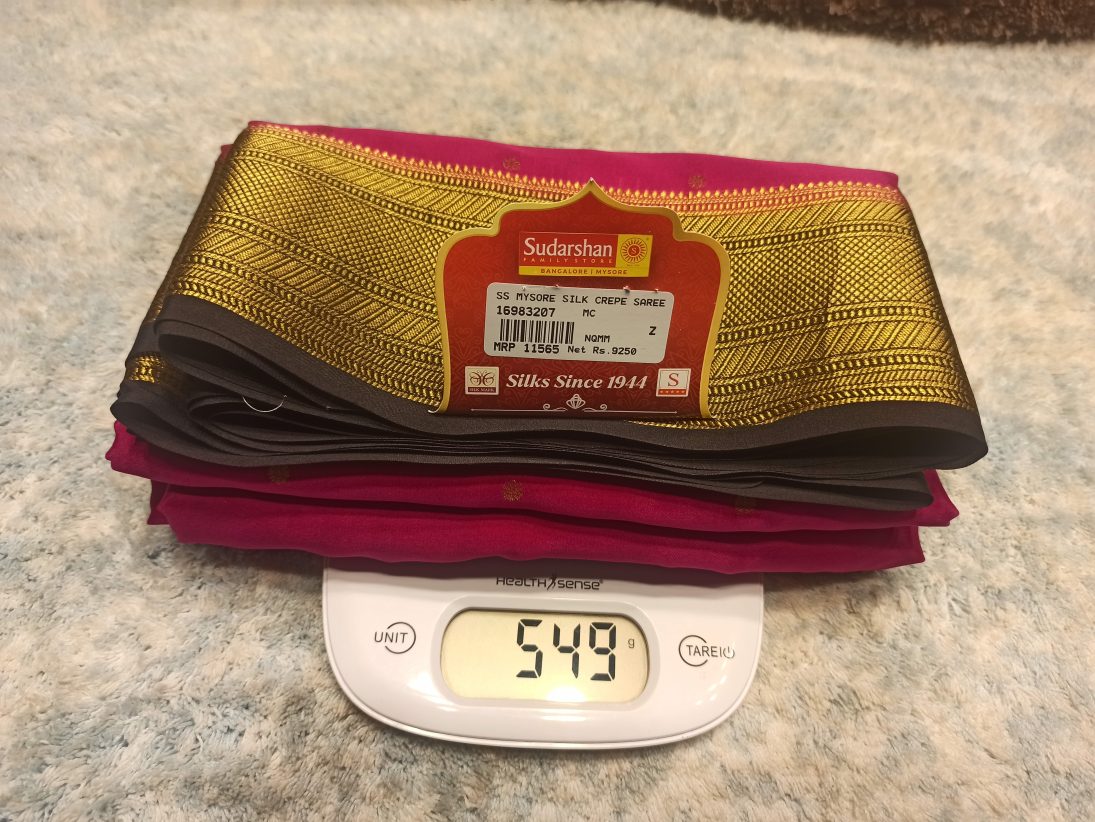 Pure Mysore Silk Saree.