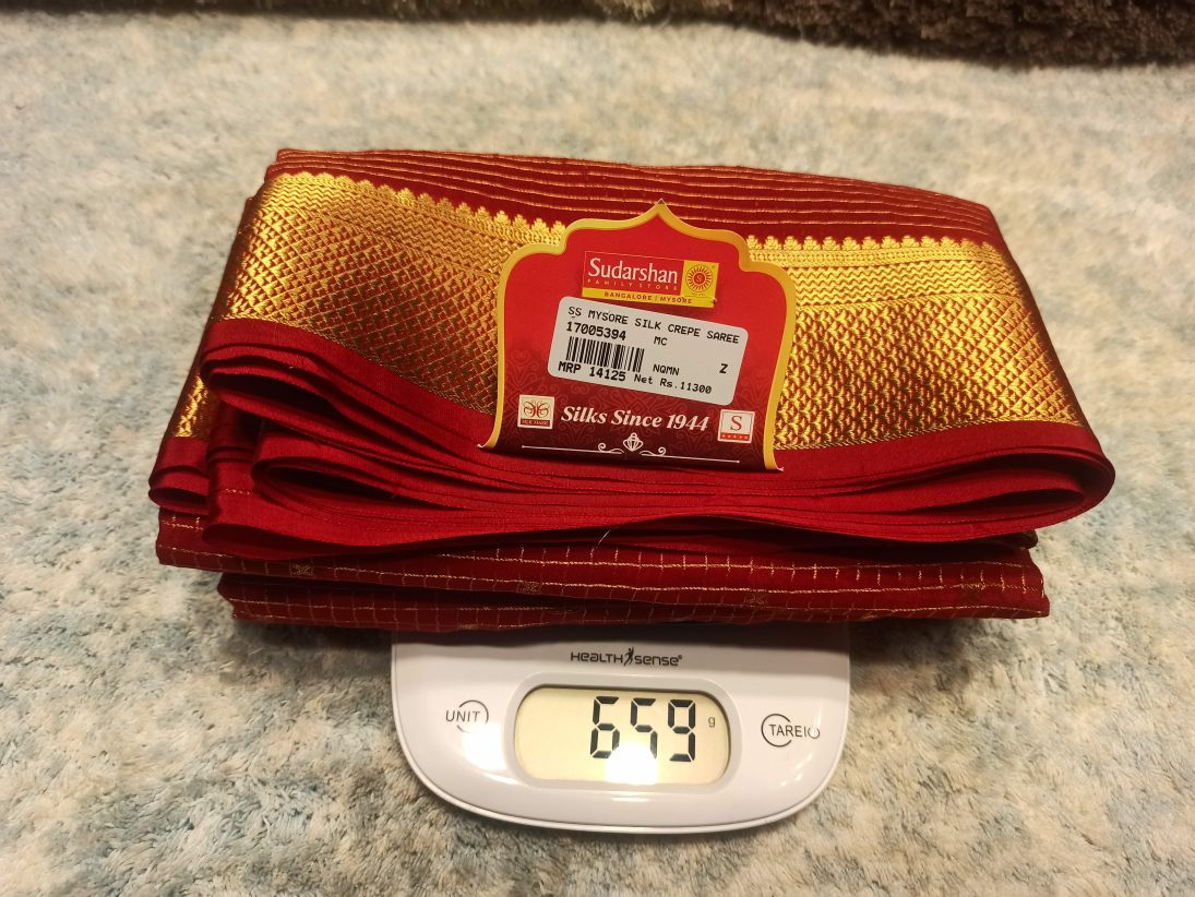 Pure Mysore Silk Saree.