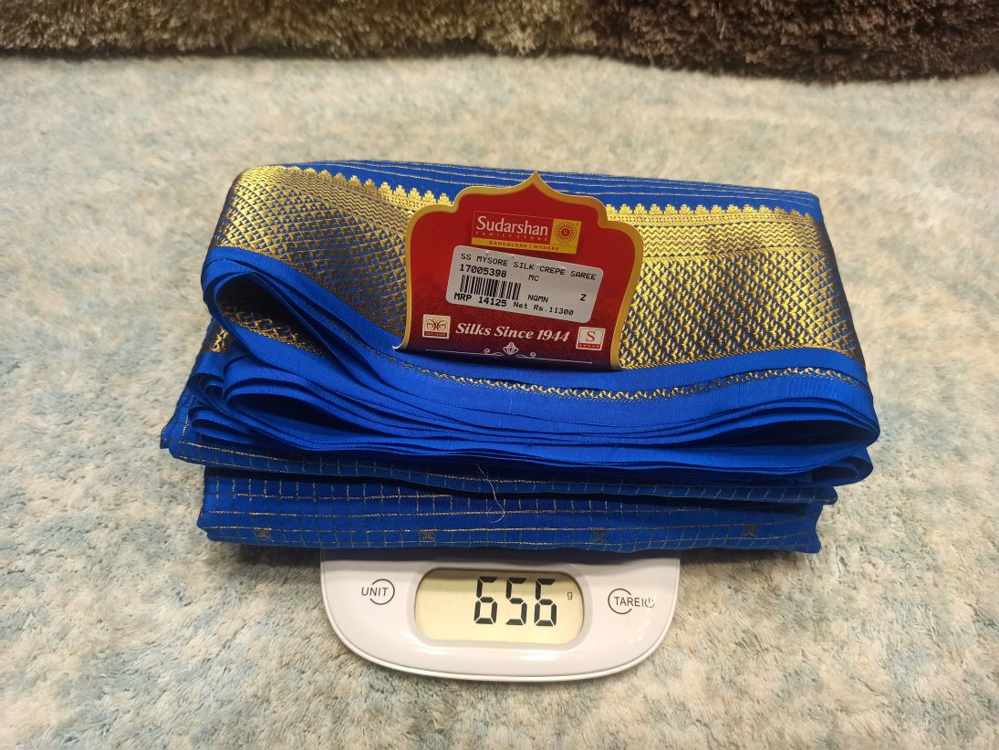 Pure Mysore Silk Saree.