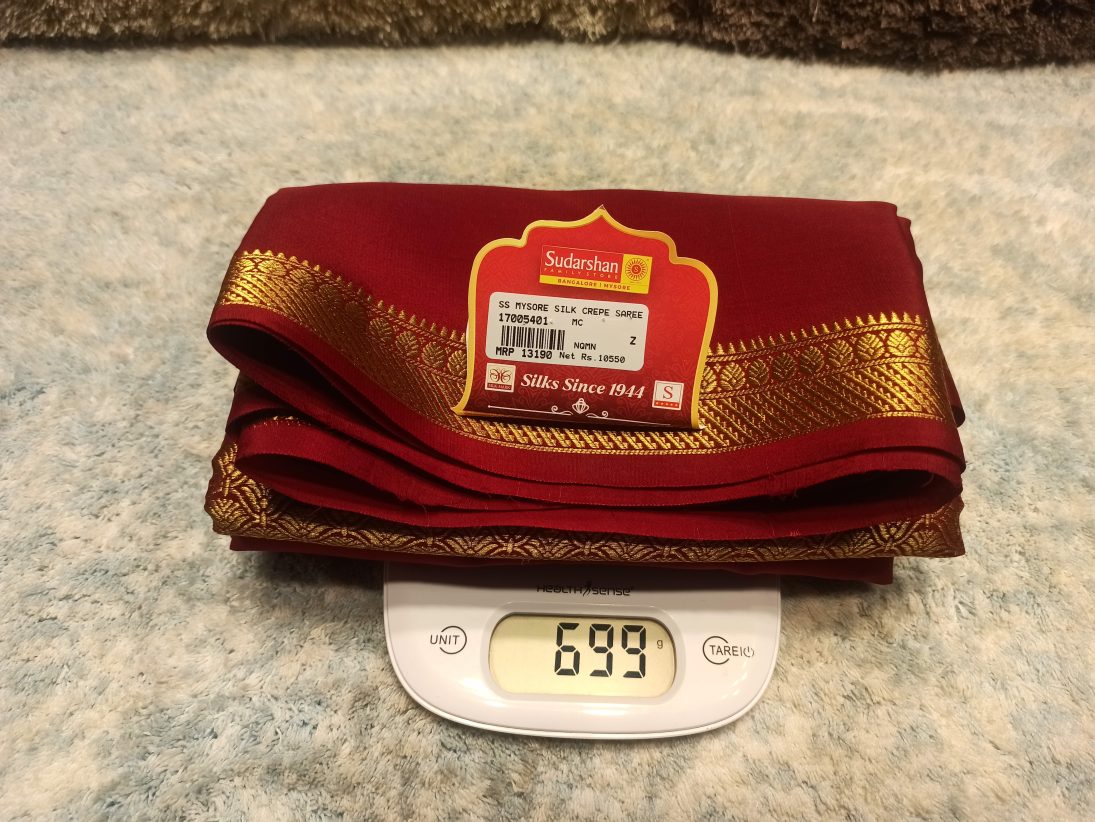 Pure Mysore Silk Saree.