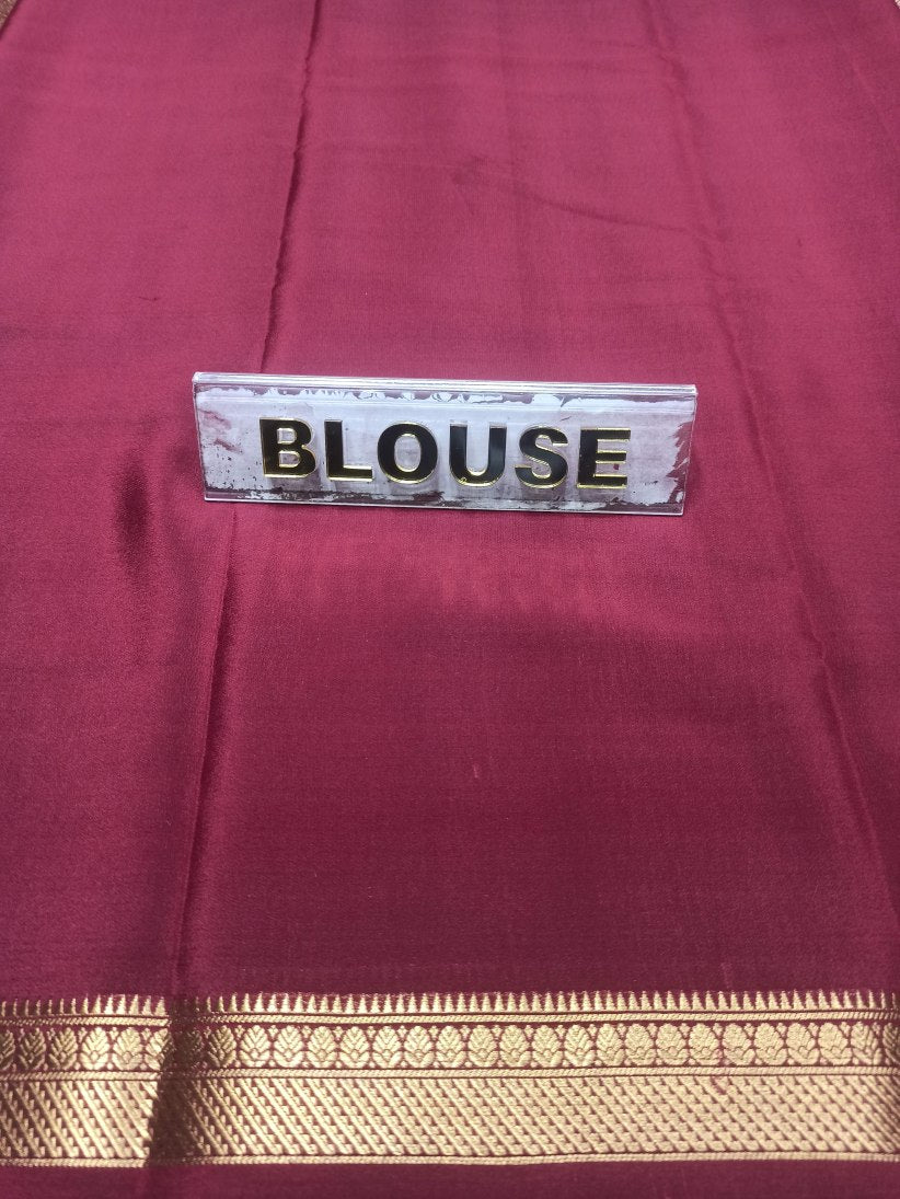 Pure Mysore Silk Saree.