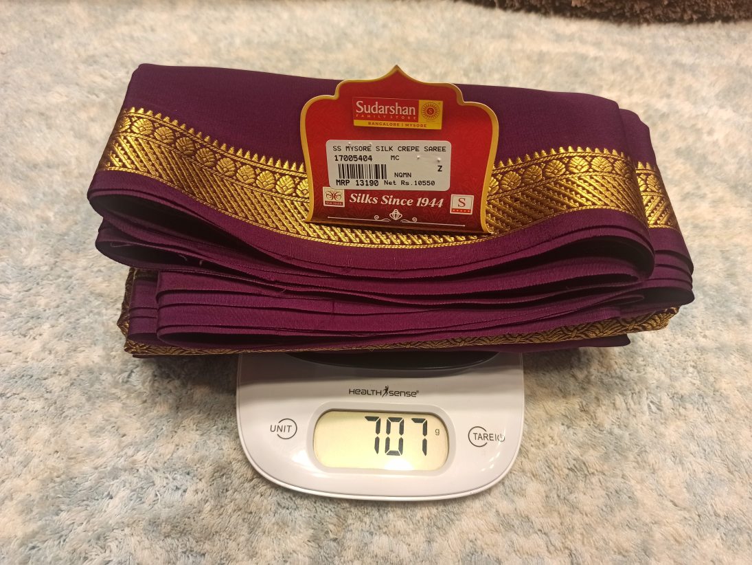 Pure Mysore Silk Saree.