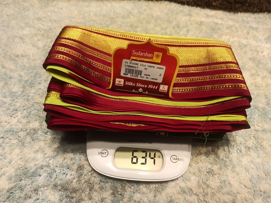 Pure Mysore Silk Saree.