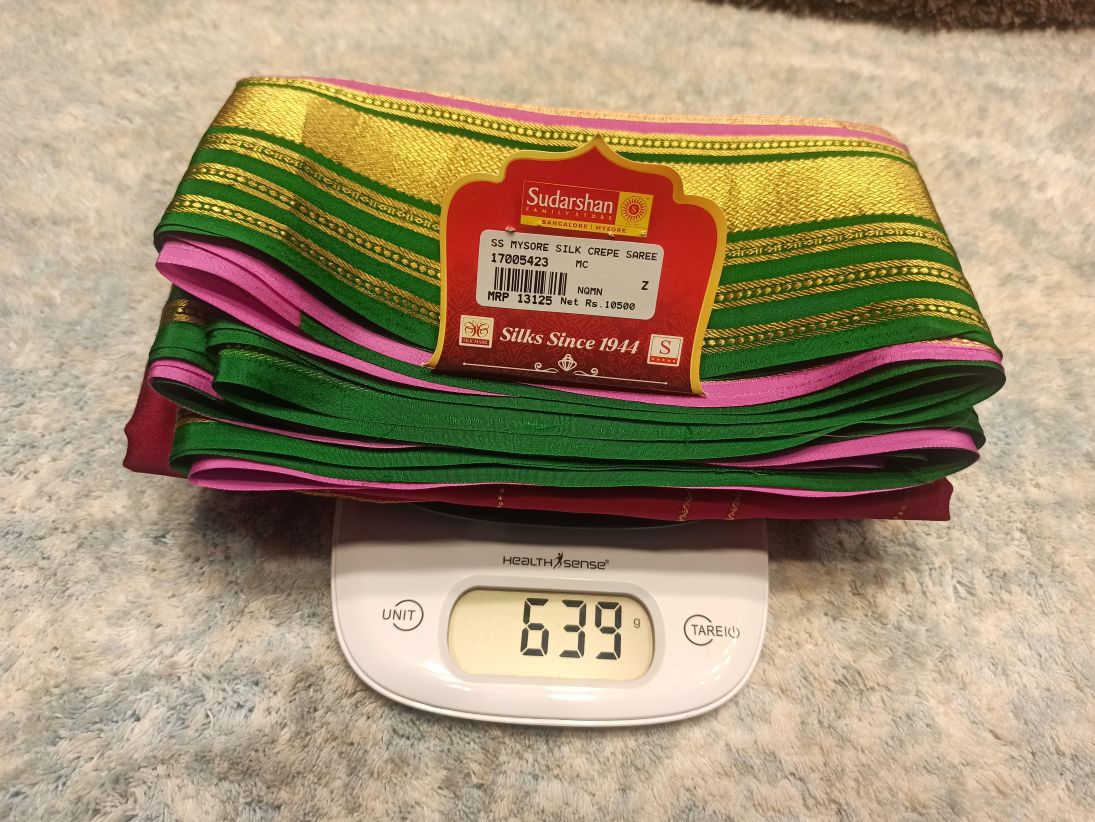 Pure Mysore Silk Saree.