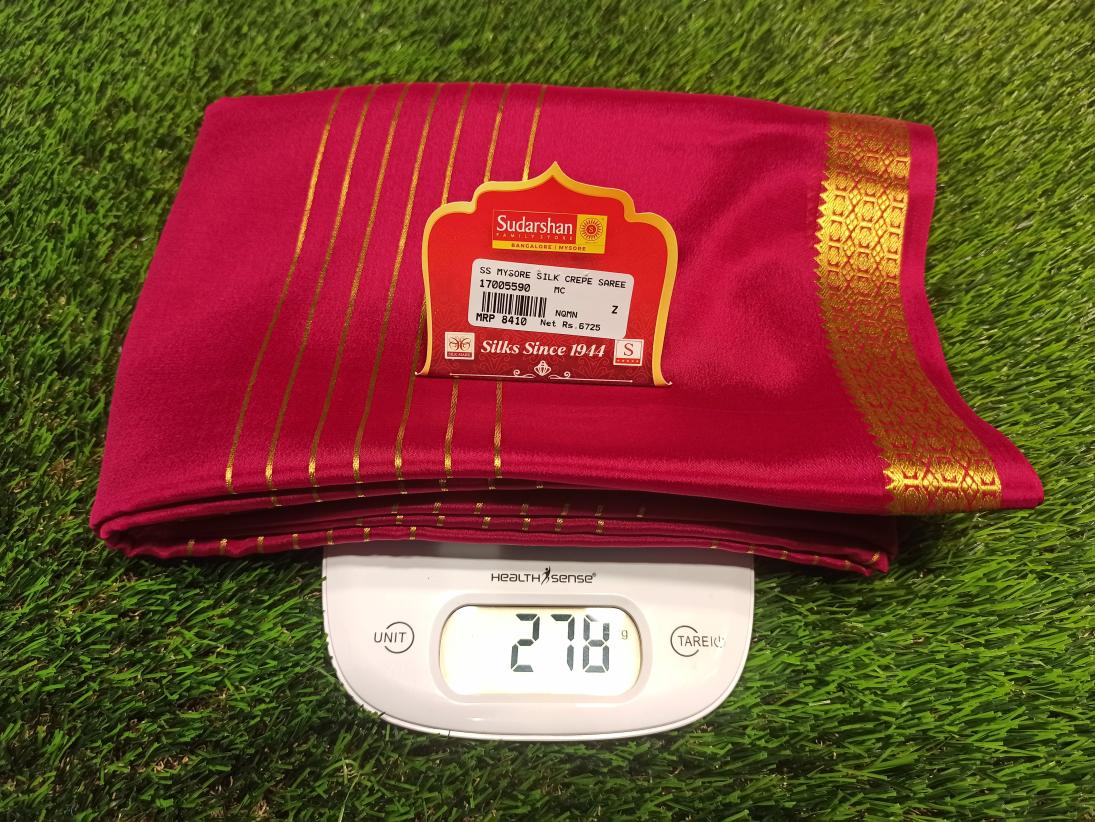 Pure Mysore Silk Saree (60 Grams )