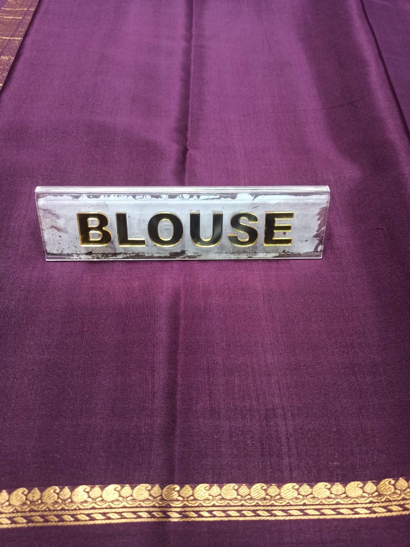 Pure Mysore Silk Saree.