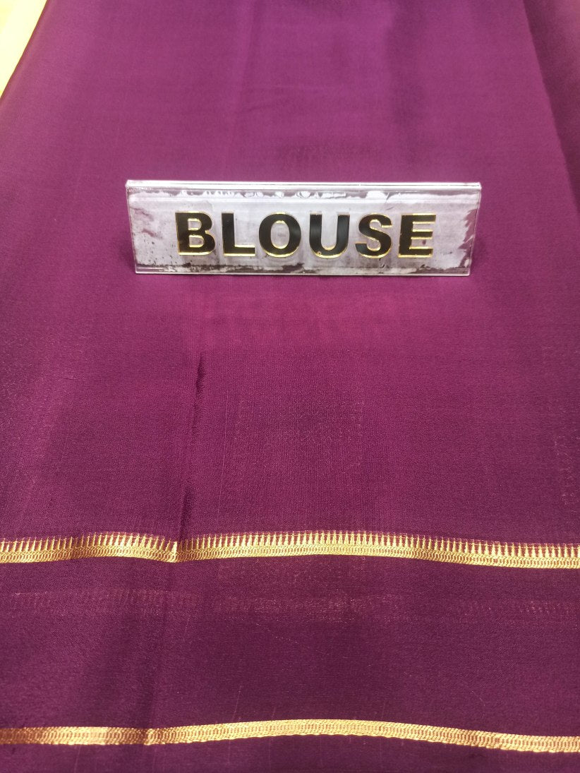 Pure Mysore Silk Saree.