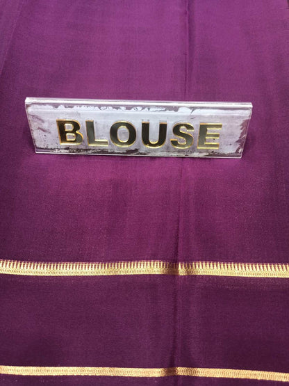 Pure Mysore Silk Saree.