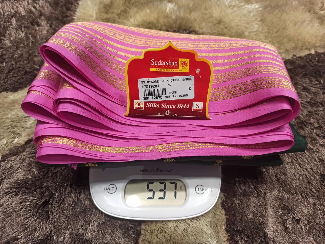 Pure Mysore Silk Saree.