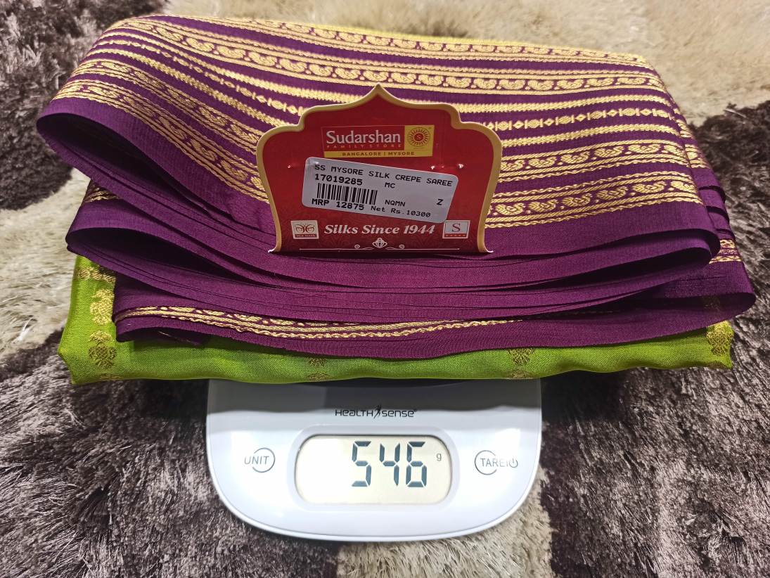 Pure Mysore Silk Saree.