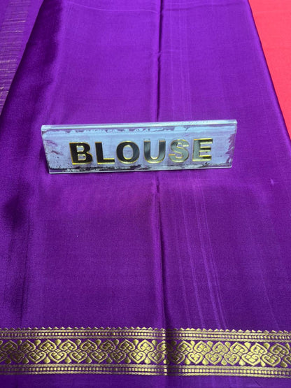 Pure Mysore Silk Saree.