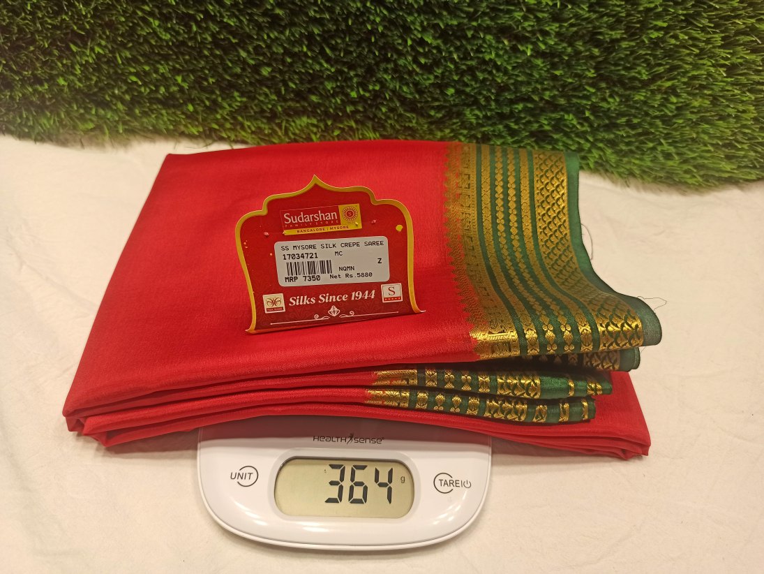 Pure Mysore Silk Saree ( 60 Grams )