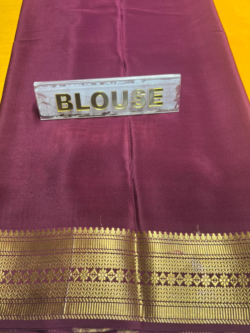 Pure Mysore Silk Saree.