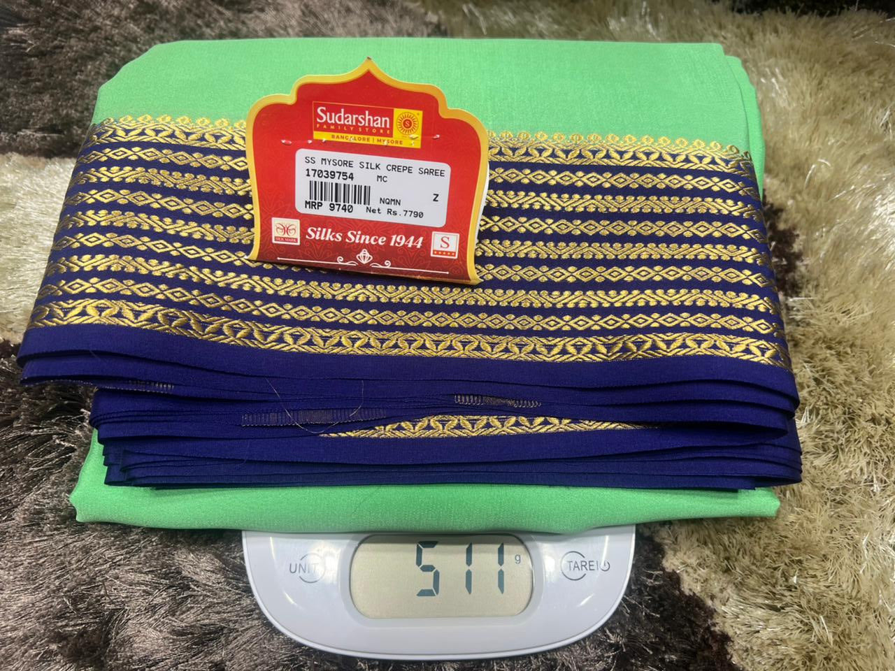 Pure Mysore Silk Saree.