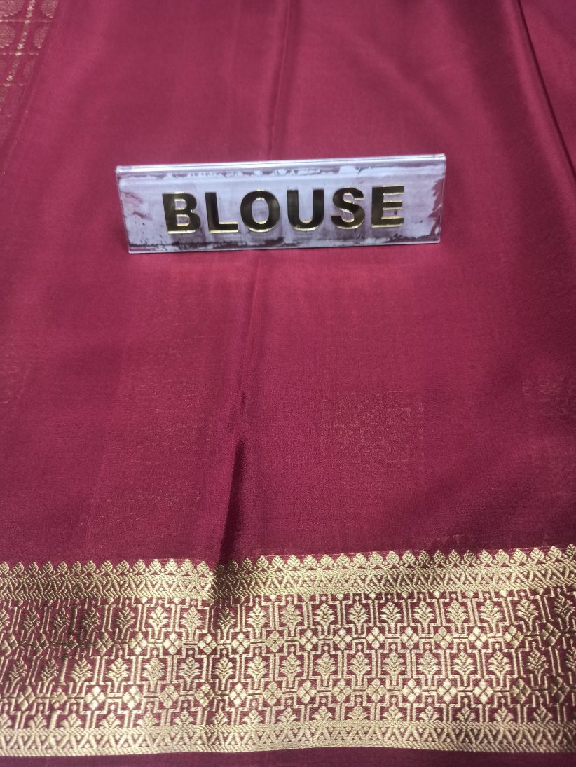 Pure Mysore Silk Saree.