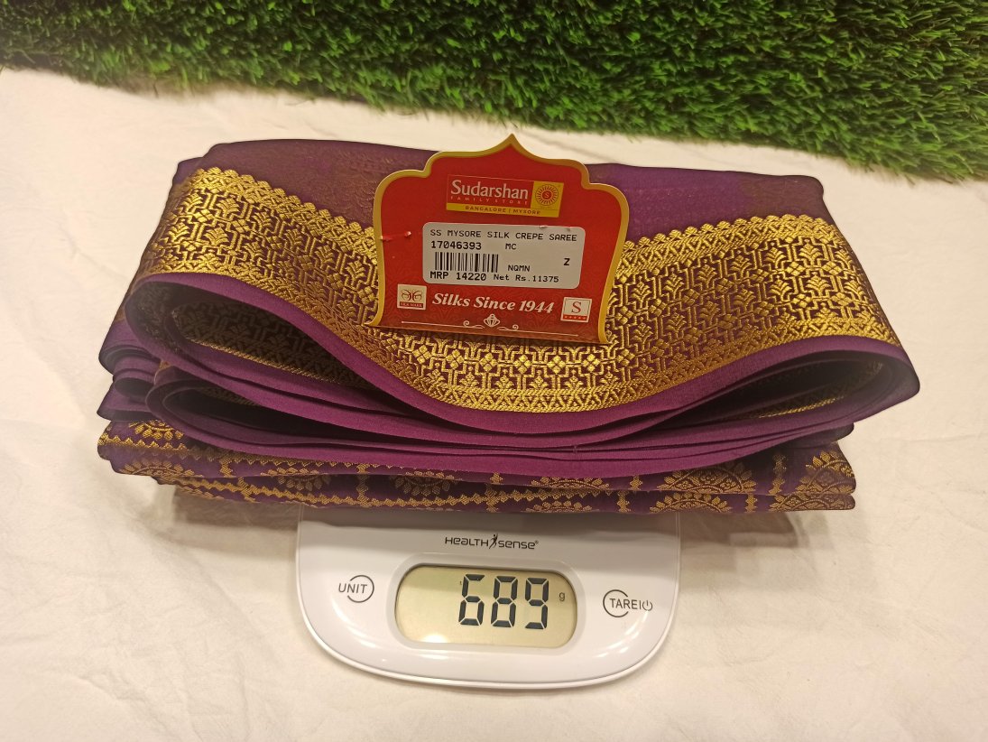 Pure Mysore Silk Saree.