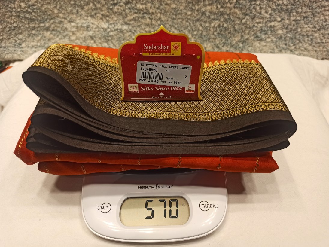 Pure Mysore Silk Saree.