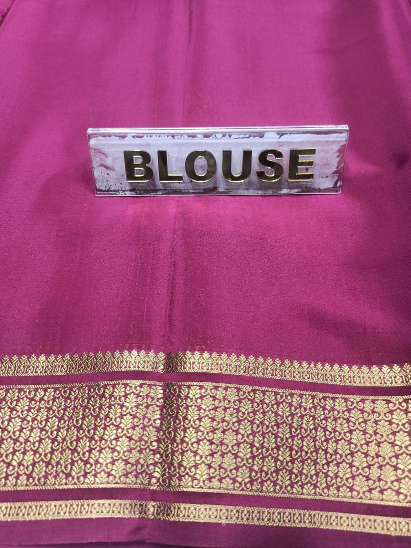 Pure Mysore Silk Saree.