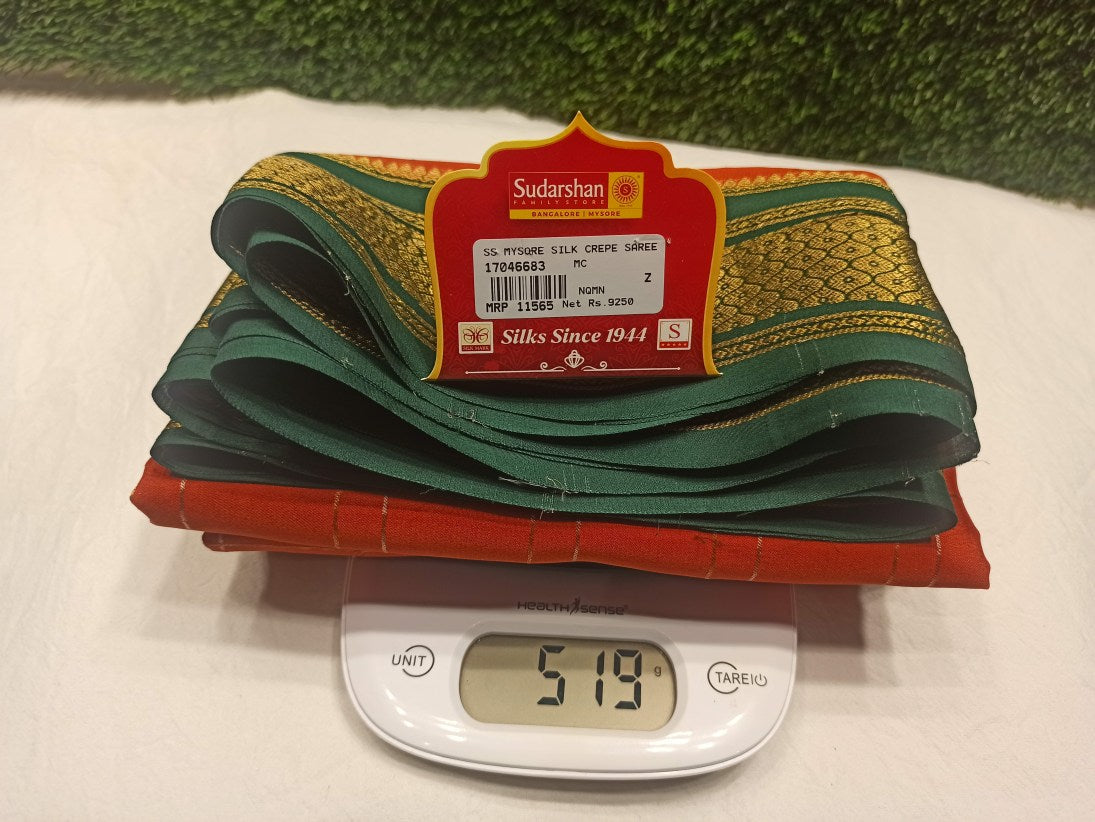 Pure Mysore Silk Saree.