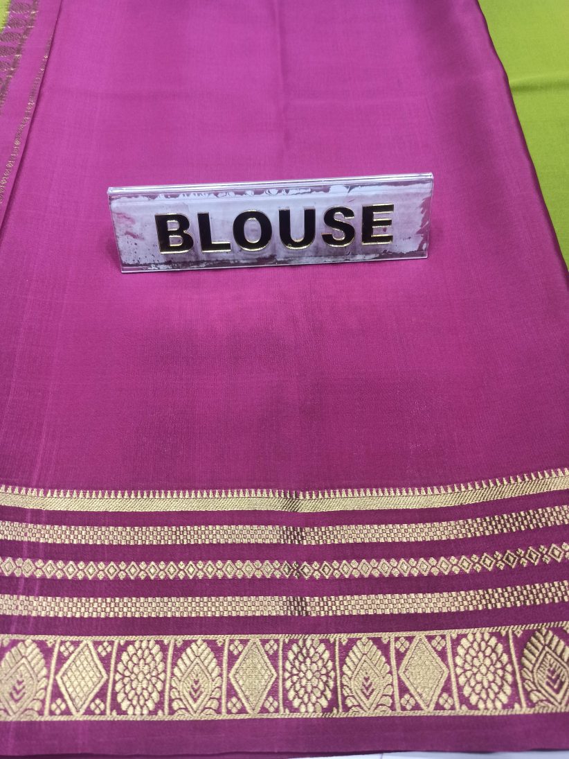 Pure Mysore Silk Saree.