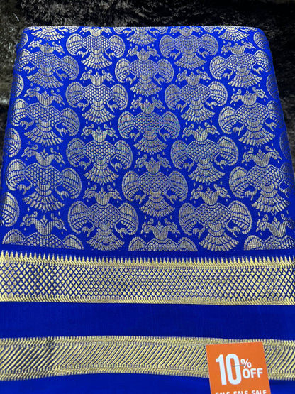 Pure Mysore Silk Saree.( 100 Gsm )