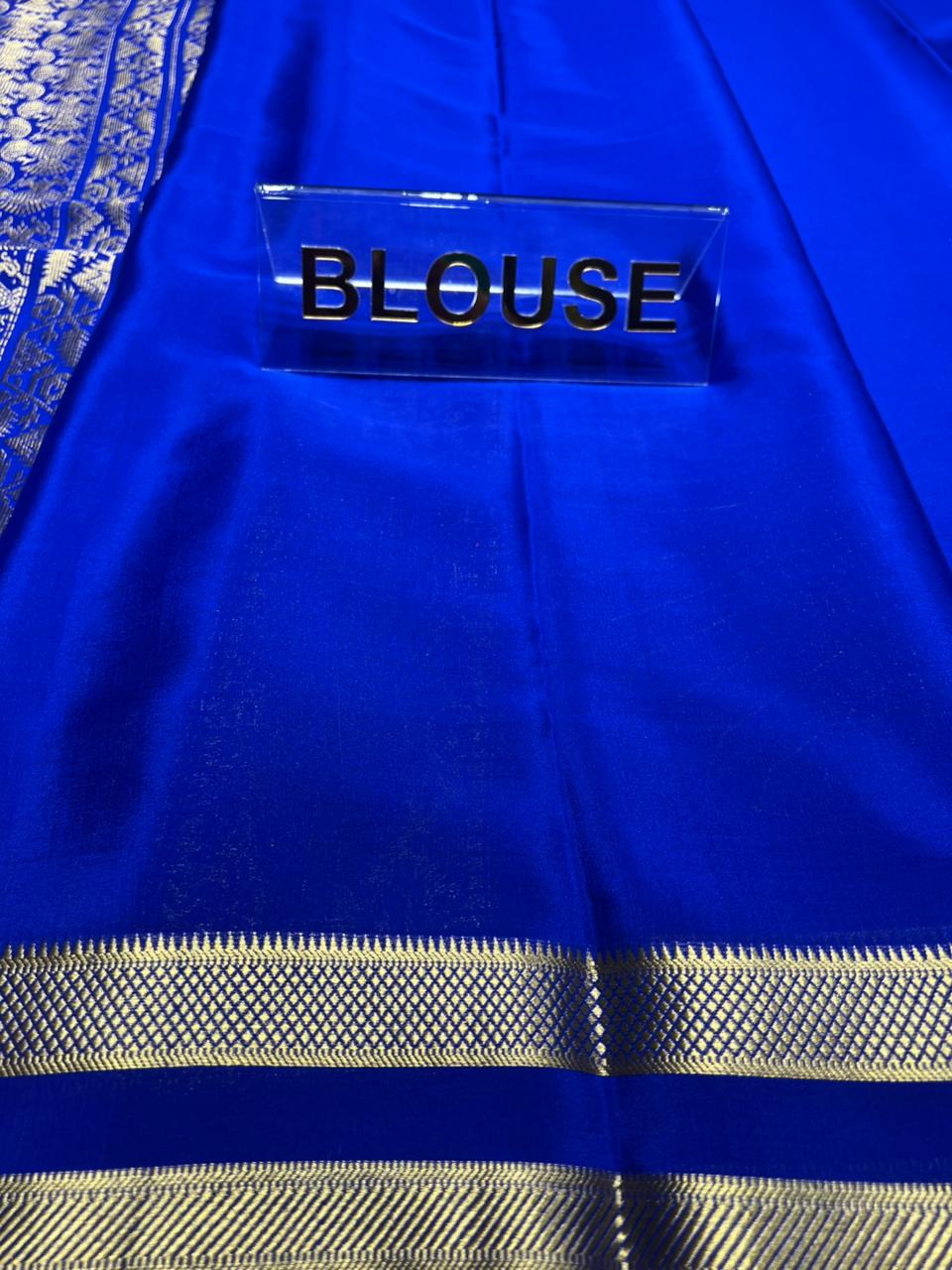 Pure Mysore Silk Saree.( 100 Gsm )