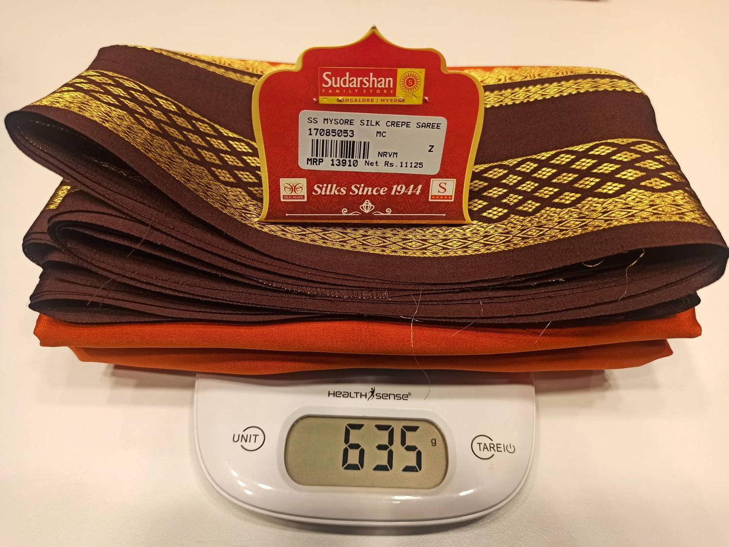 Pure Mysore Silk Saree.