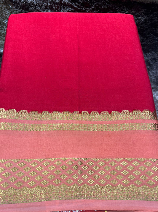 Pure Mysore Silk Saree(100 Gsm)