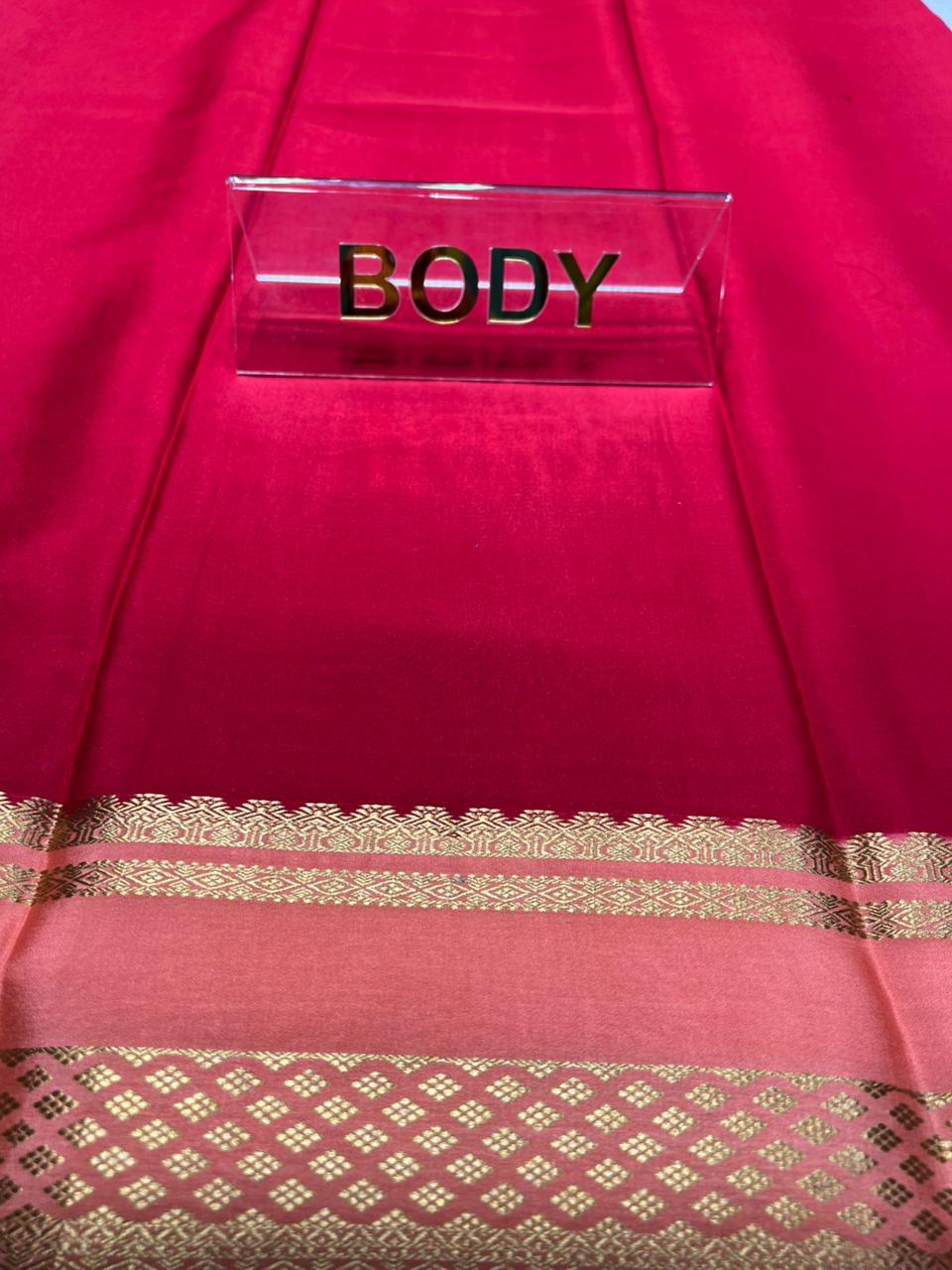 Pure Mysore Silk Saree.( 100 Gsm )