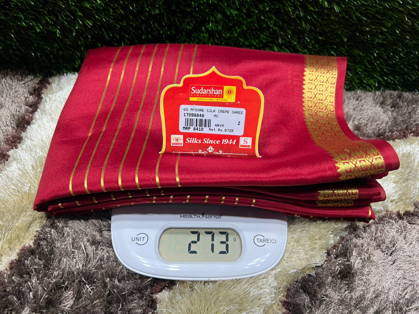 Pure Mysore Silk Saree ( 60Grams )